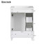 Armoire de salle de bain avec lavabo en céramique, 2 tiroirs, 1 porte-11904988