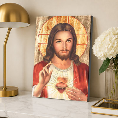 Sacré-Cœur de Jésus, affiche d'art mural Christ
