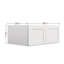 HOMEIBRO Meuble mural standard Shaker en contreplaqué, prêt à assembler, 76 cm (L) x 61 cm (P) x 38 cm (H), couleur gris tourterelle-915386485-915285825