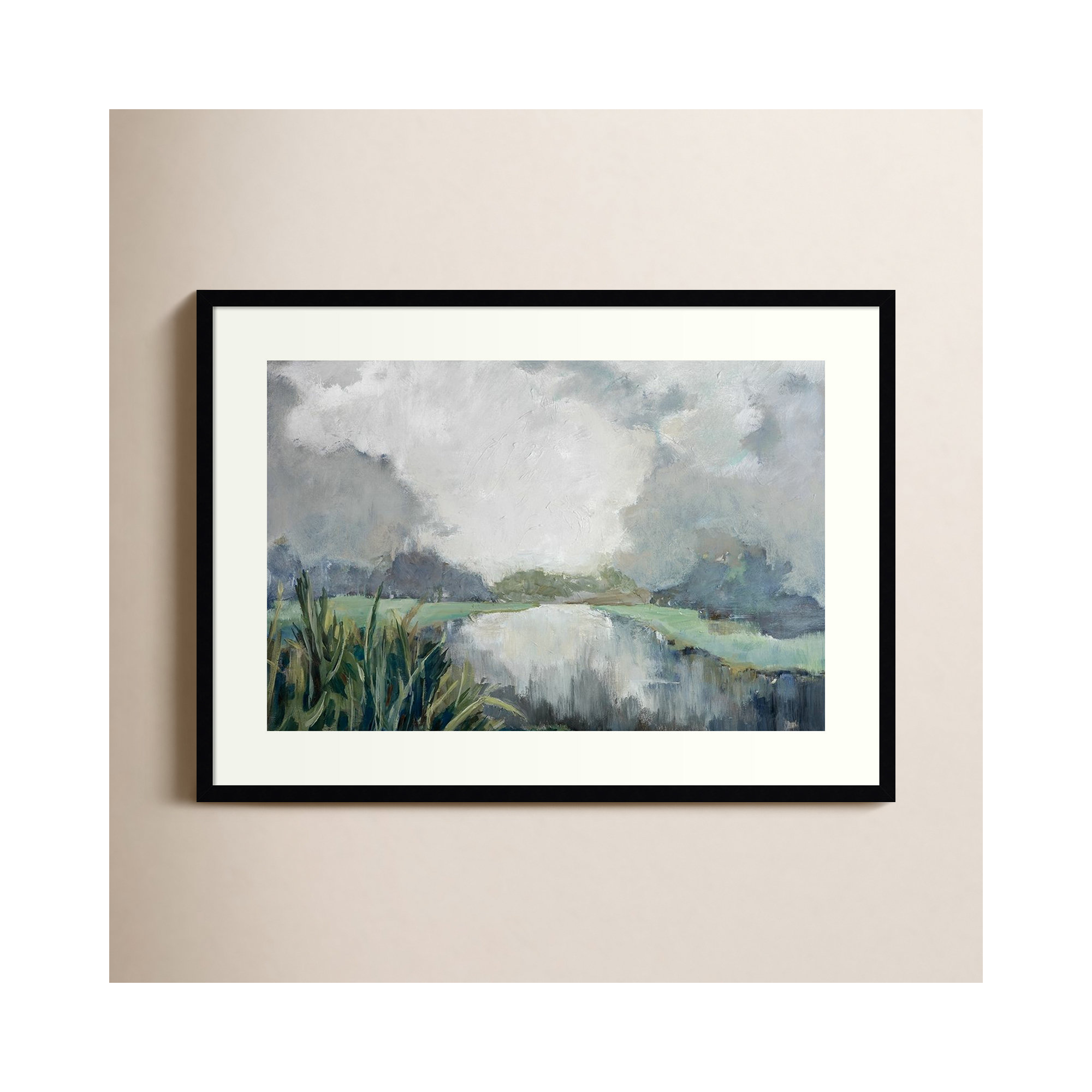 Passage by Mary Parker Buckley, 27" H x 37" W, Framed Print, Black
