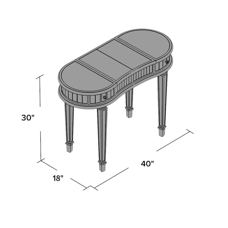 Constance Mirrored Vanity Table