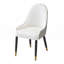 Chaises en similicuir avec pieds et dossier en métal, ensemble de 2-2131040085