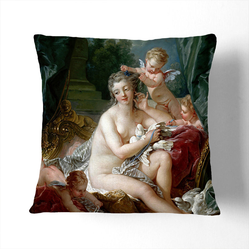 Seated with Cupids Scatter Cushion with Filling, 55cm H x 55cm W x 20cm D