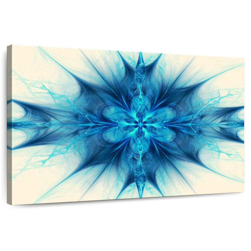 Avery Ice Flower Fractal Abstract, 34" H x 51" W