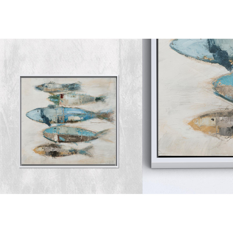 «Modern Boho Fish», reproduction d'art sur toile élégante pour décoration intérieure, 1P, H: 23,7 po x l: 23,7 po