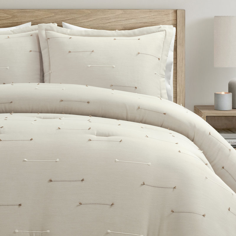 Jetson Polyester Comforter, California King Comforter, Beige