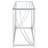 Chrome Glass Top Entryway Console Table Accents