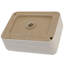 Lavabo de salle de bain rectangulaire en céramique 16 po x 12 po blanc - moderne, teinté, encastré au-dessus du comptoir-744849458