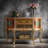 Half-Round Console with Double Doors and Drawers