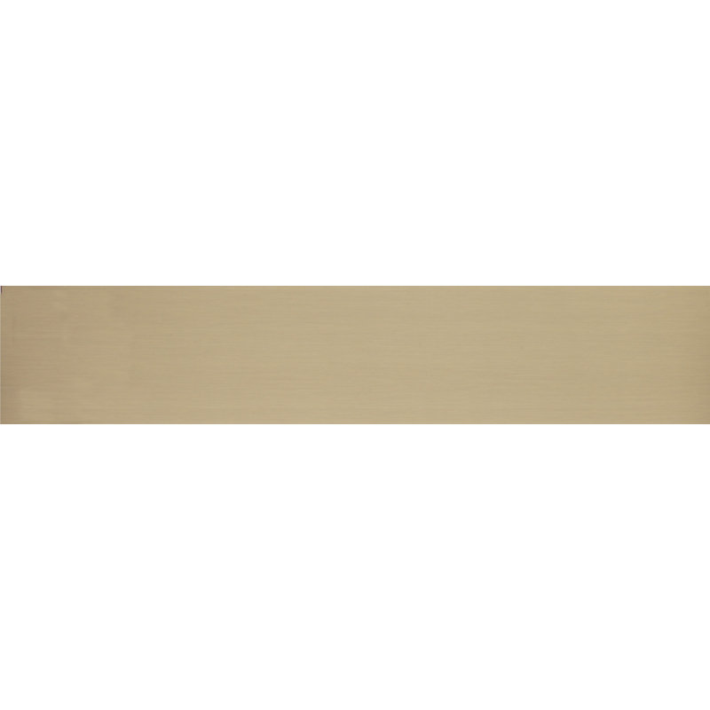 Plaque coup de pied, Nickel satiné - aluminium, H 6 po x l 40 po x P 0,05 po