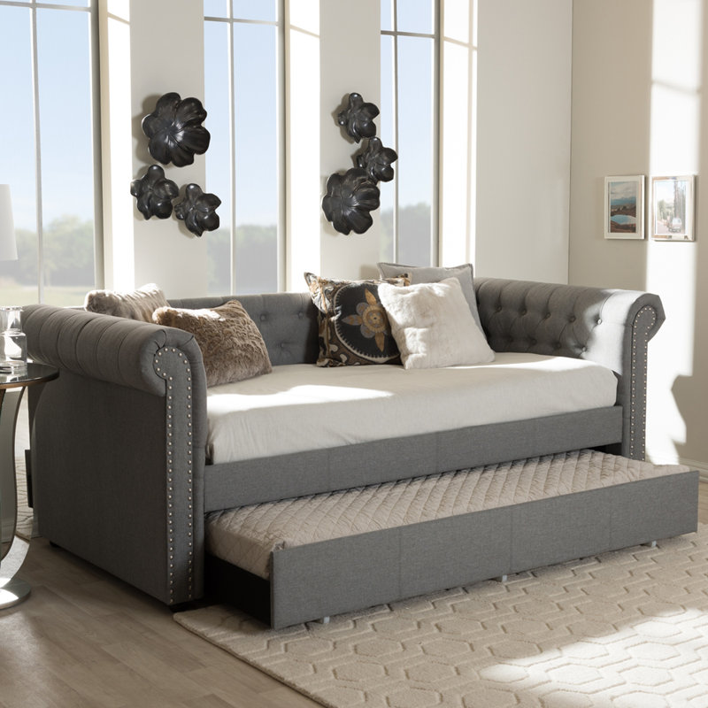 Mynard Upholstered Daybed, Gray