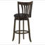 Chaise de bar pivotante en cerisier foncé Decker