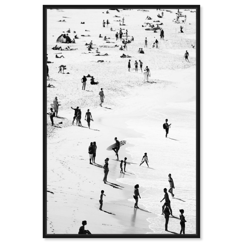 Nautical And Coastal Best Coast, Coastal Black Print by Oliver Gal, Black Floater Framed, 55" H x 37" W