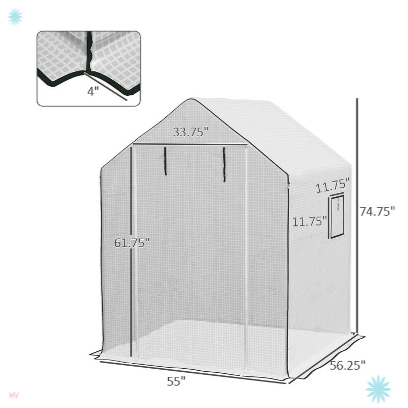 Housse de remplacement pour serre 1 pièce Outsunny