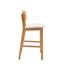 Upholstered Counter Stool with Solid Wood Frame-1646108535-1646108520