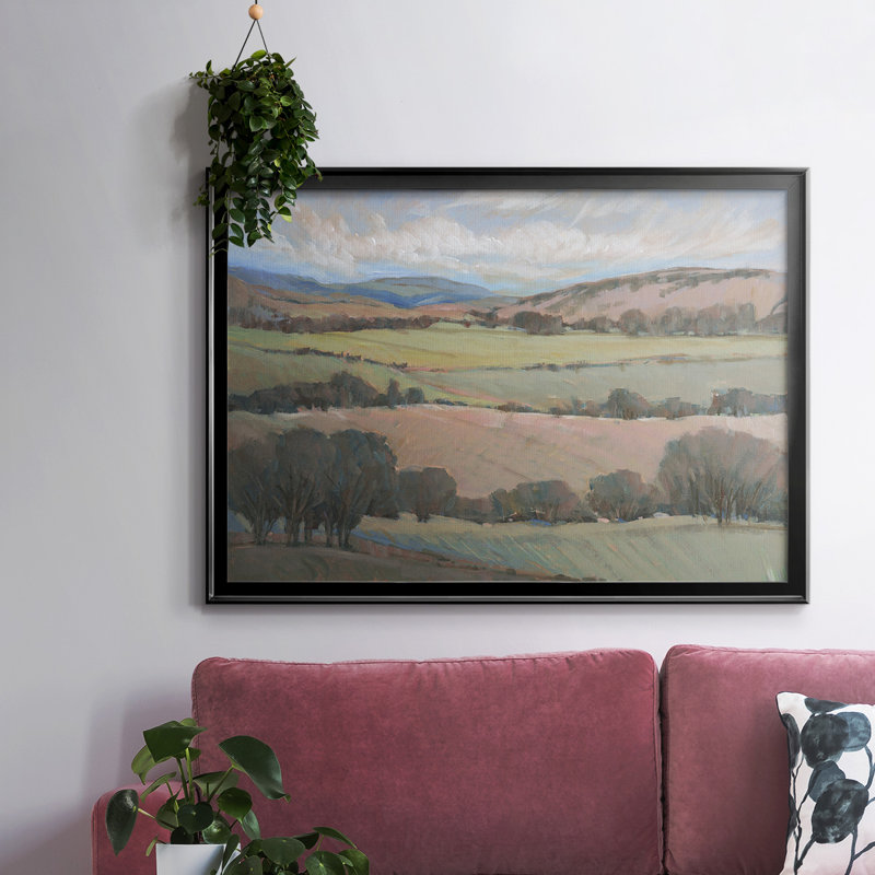 Hilly Countryside I, reproduction d'art sur toile, Noir, H 14 po x l 20 po