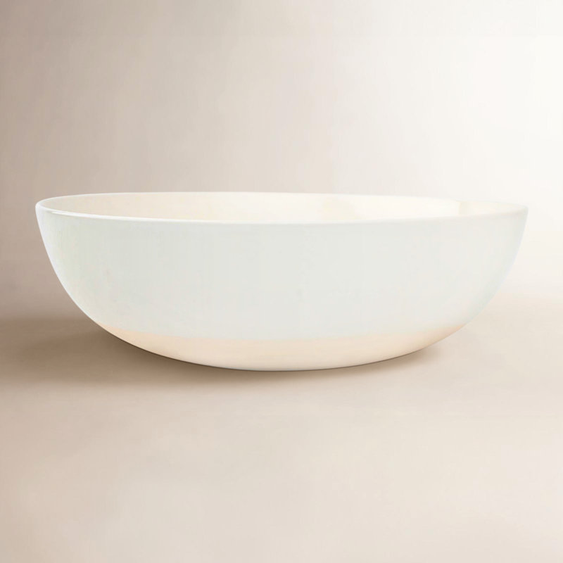 Bol de service en porcelaine Bisque Canvas Home, Blanc