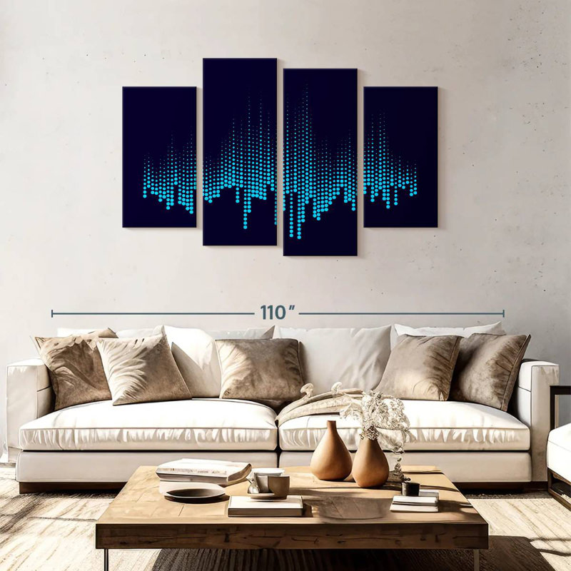 Égaliseur de musique abstraite Avery, H 48 po x l 75 po