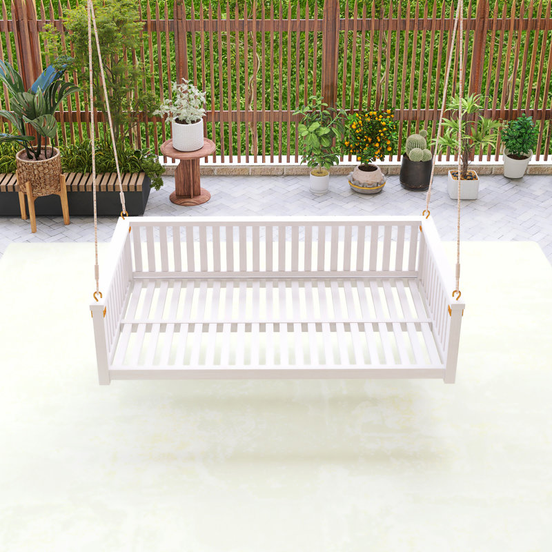 Balancelle en bois pour lit simple, Blanc