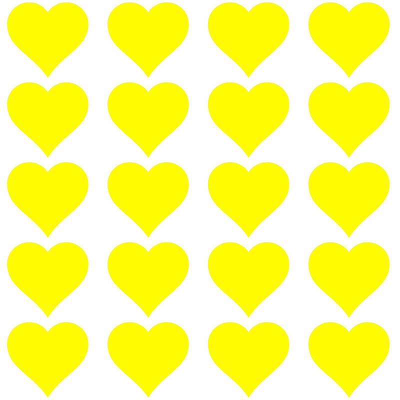 Décalcomanie murale dame, H 1,9 po x l 2 po, Jaune