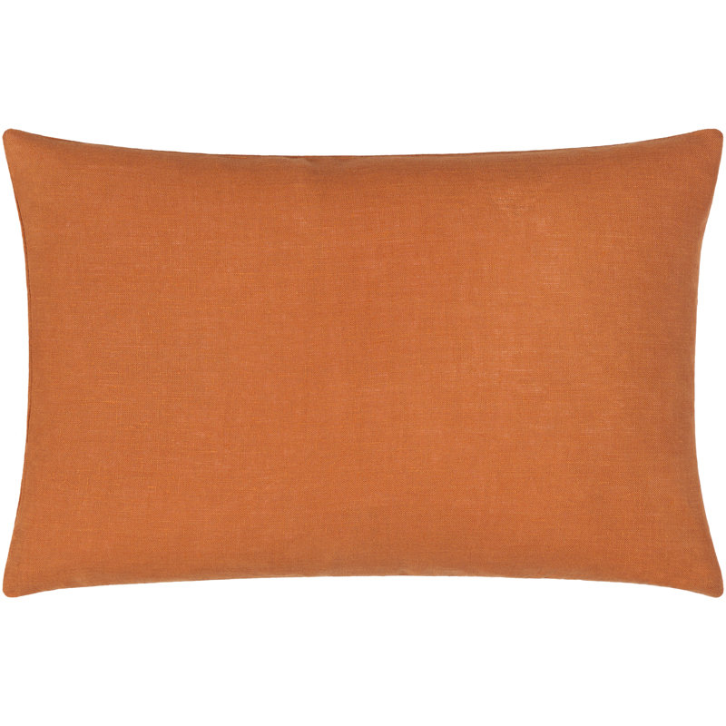 Housse de coussin en lin Saweres, Orange