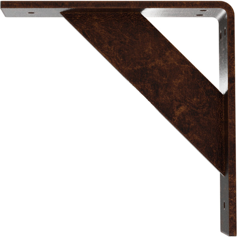 Support traditionnel en acier, Cuivre antique, H 8 po x l 2 po x P 8 po