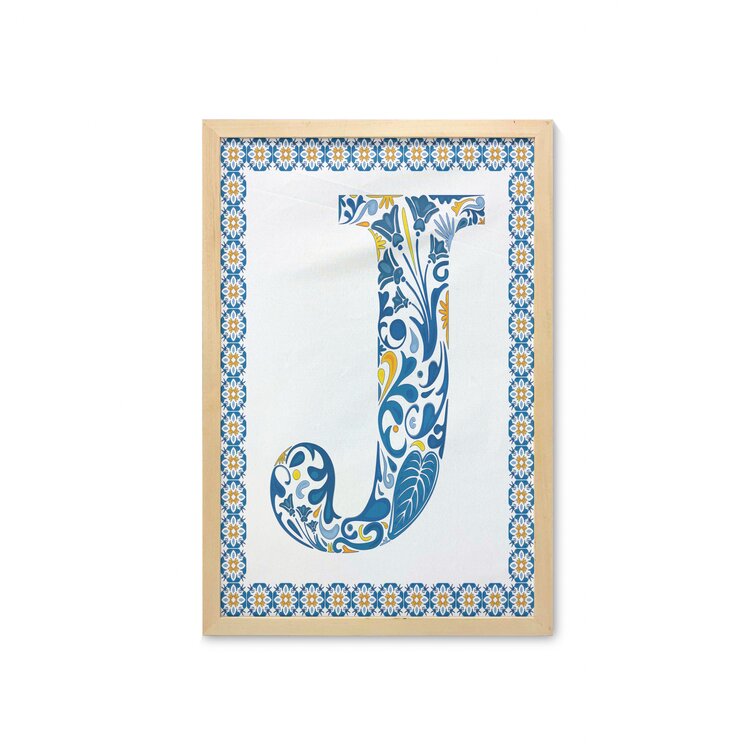 Bless international Illustration Of Capital Letter J In Flower Pattern ...