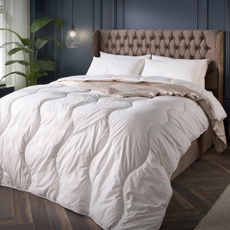 Snuggledown Indulgent Cotton Washable Duvet, 2 Soft Pillows, Winter 13.5 Tog, Single