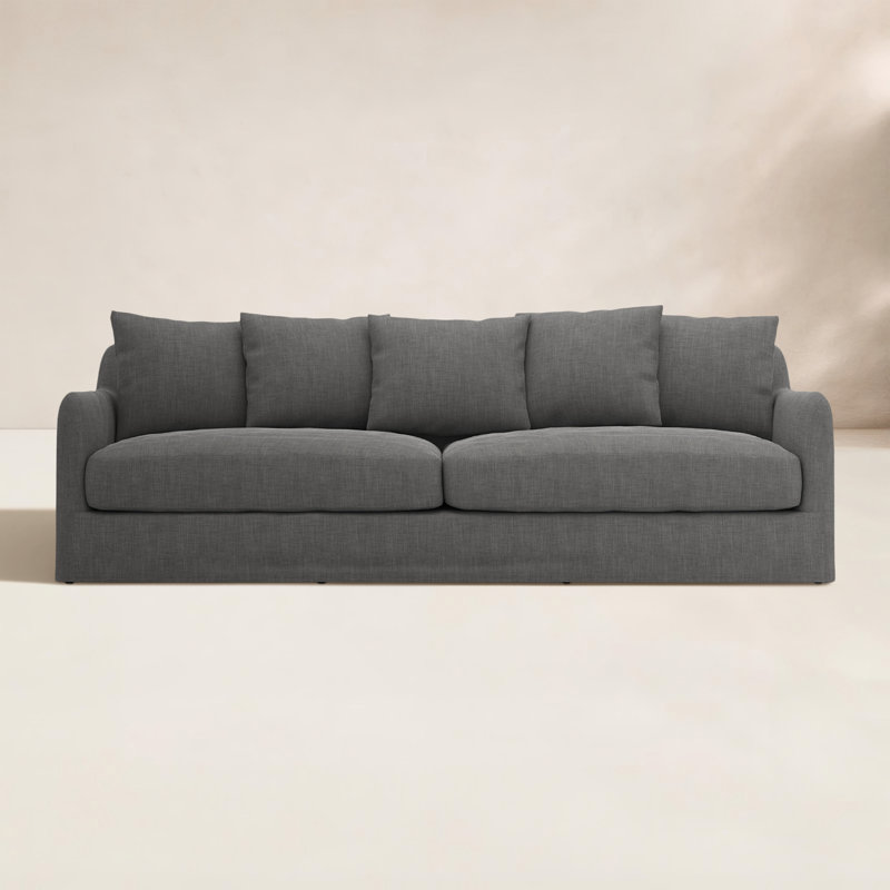 Falkland Crinela Outdoor Sofa-92"-Faye Sand, Charcoal