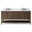 Meuble-lavabo double autoportant à chevrons 72 po avec plateau en pierre reconstituée Chazden-307877966-499583952