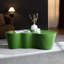 Table basse de 50 pouces de forme unique en fibre de verre robuste pour salon sans assemblage-1303977700
