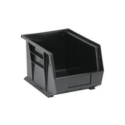  QUS239CO Conductive Ultra Stack & Hang Heavy Duty Part Organizer Black Bins 11" L x 9" W x 7" H 6 Pack