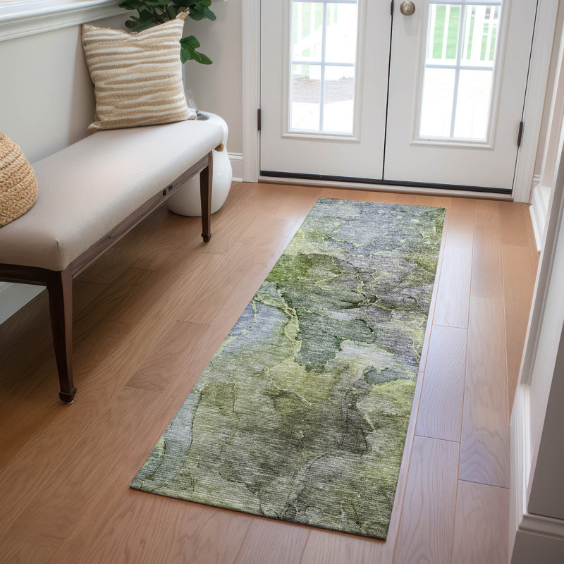 Tapis intérieur / extérieur Killingly avec envers antidérapant, Tapis de couloir 2 pi 3 po x 7 pi 6 po