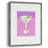 Neon Martini Framed Print - Solid Wood-820815516