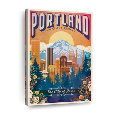 Portland Roses City sur impression sur toile