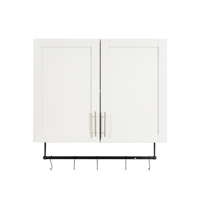 Armoire de salle de bain, armoire de rangement au-dessus de la toilette, convient à la salle de bain et à la cuisine, blanc