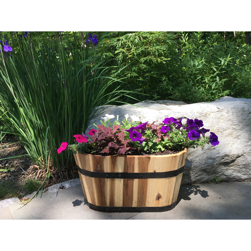 Steubenville Wood Planter, 10" H x 18" W x 9" D