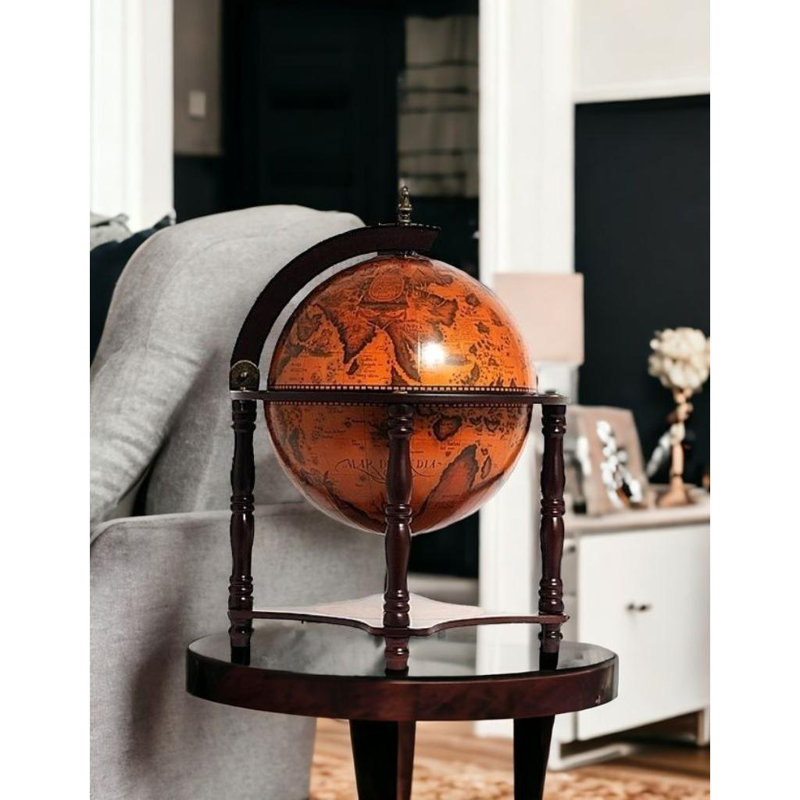 Mini bar 22 po avec globe terrestre