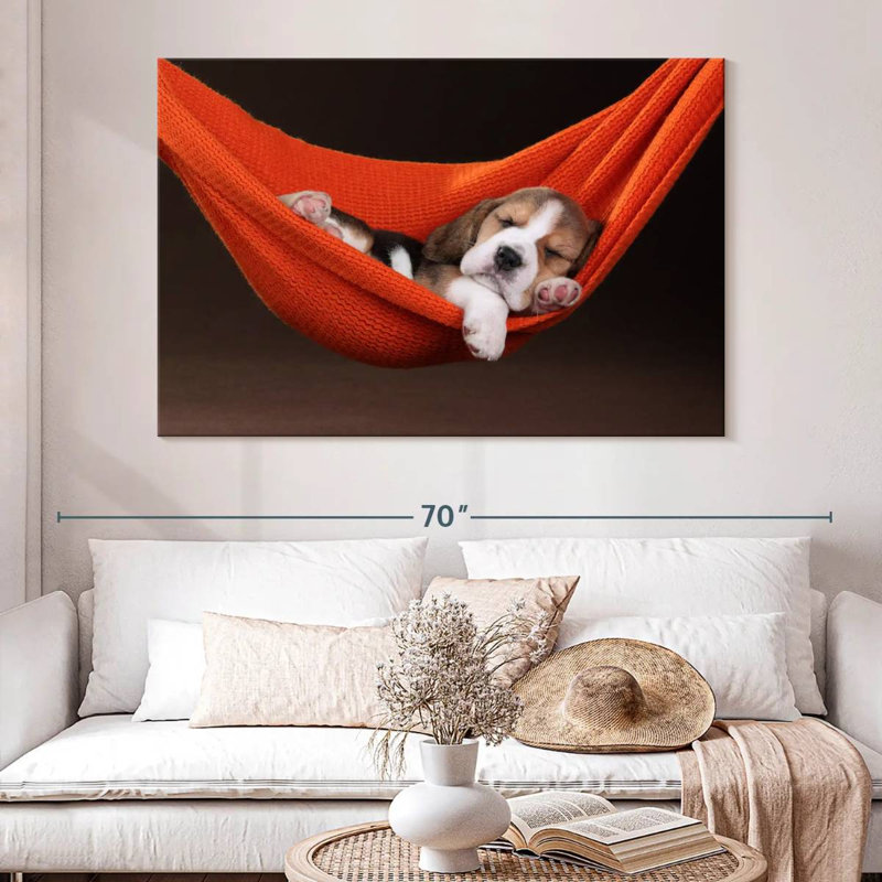 Brampt Beagle In Hammock, 34" H x 51" W