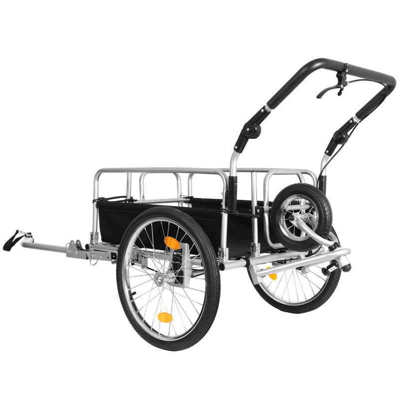 Remorque de chargement robuste 3 en 1 - Cadre en acier compatible avec les vélos électriques