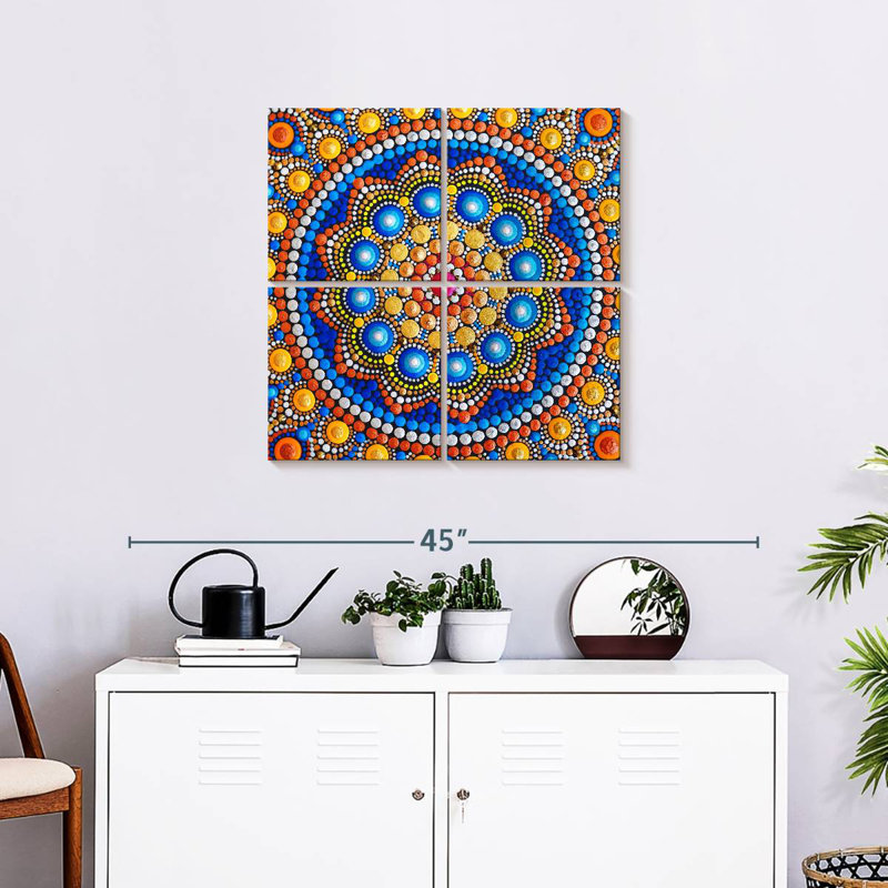Kerner Decorative Dotted Mandala, 26" H x 26" W