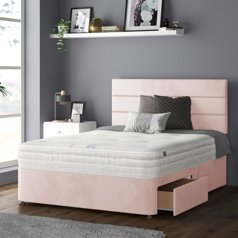 Brand Upholstered Headboard, Double (4'6), Pink