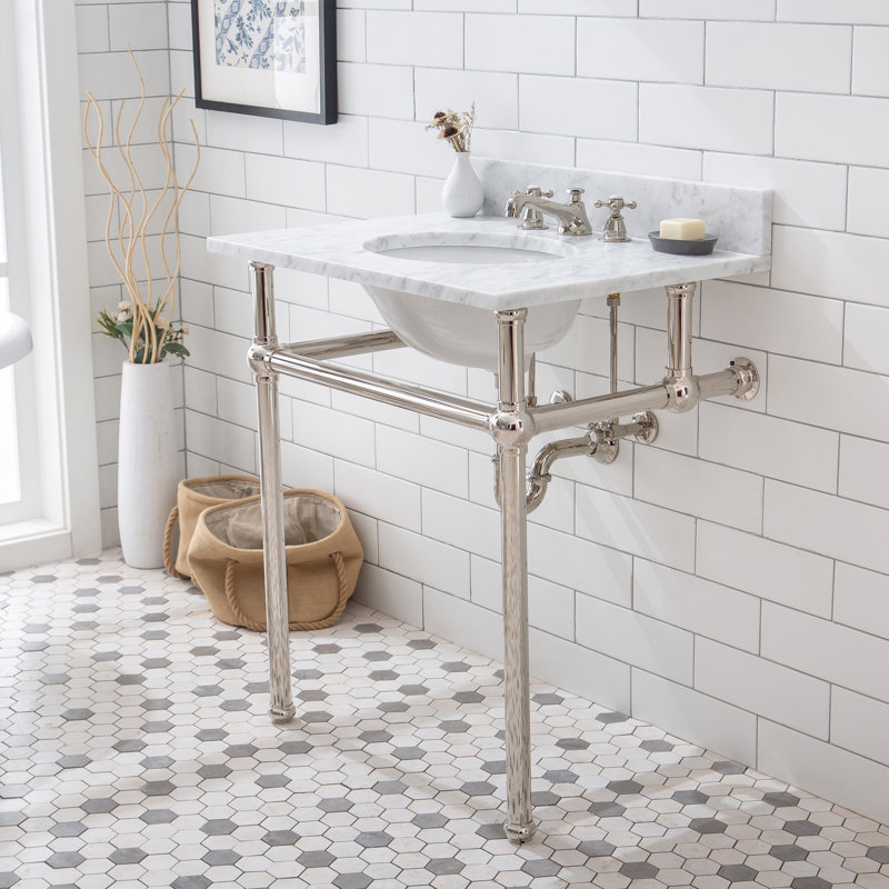 Copeland Wall Mounted Bathroom Vanity Frame, Polished Nickel
