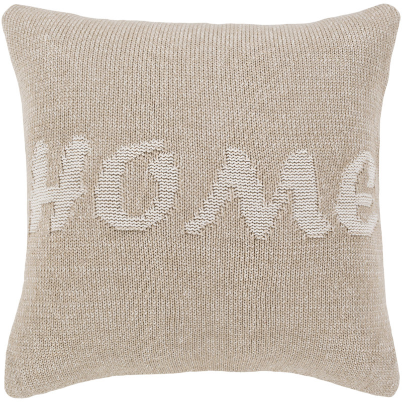  No Place Like Home Cotton Throw Pillow in , No Fill