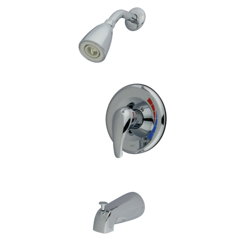 Kingston Brass Chatham Single-Handle Pressure Balanced Tub and Shower Faucet, Polished Chrome