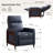 Mid-Century Modern Push-Back PU Leather Recliner Chair-827639080