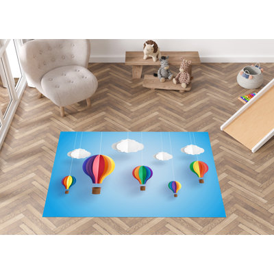 Napeague Vinyl Machine Printed 100cm X 150cm Area Rug