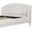 Upholstered Platm Bed With Wingback Headboard-378184987
