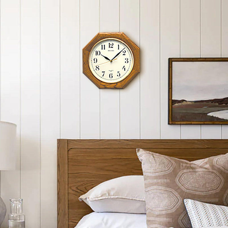 QXA102BC Wall Clock, Brown