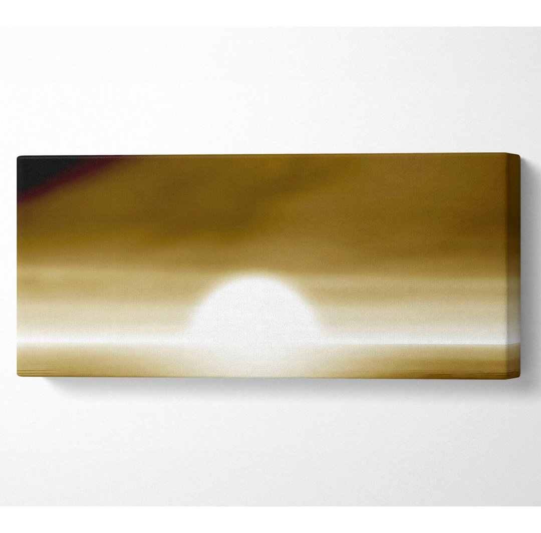 Abstact Sun Beige - Wrapped Canvas Kunstdrucke